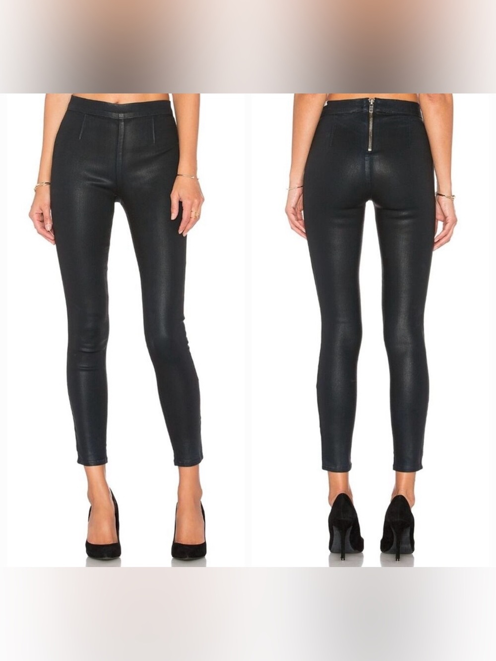 Lovers + Friends Jesse High Rise Legging Manchester Black Coated Size 26